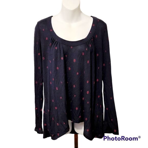2/$20 Vintage Gap purple polka dot top blouse - Picture 1 of 4